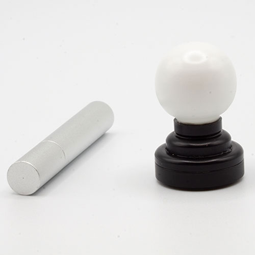 MH54006BK - LED Battery Ceiling Lamp with Round White Globe with Wand, Black, CR1632 Battery Included, 3 Volt